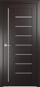 Межкомнатная дверь ЛУ-17 венге (стекло сатинат)