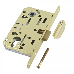B06103.50.03.640 Корпус врезного замка магнитный под цил. (латунь) MEDIANA POLARIS с отв. пл. (скин)