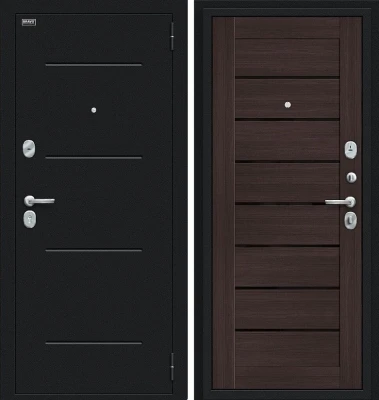 Дверь Браво Техно Букле черное/Wenge Veralinga