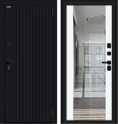 Дверь Браво Вижн/SBlack Black Shell/White Silk