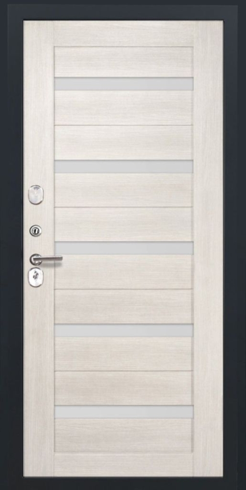 Входная дверь ДвериПРО L-45 СБ-1 (ст. белое, 16мм, беленый дуб) DPRO196848 внутренняя сторона
