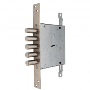 Замок врезной сувальдный ЗВ8 140.1.0 с тягами, 5 кл. (ключ 80 мм)