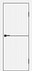 Межкомнатная дверь P-19  черный молдинг PET,  кромка ABS черная c 4-х ст. Белый матовый